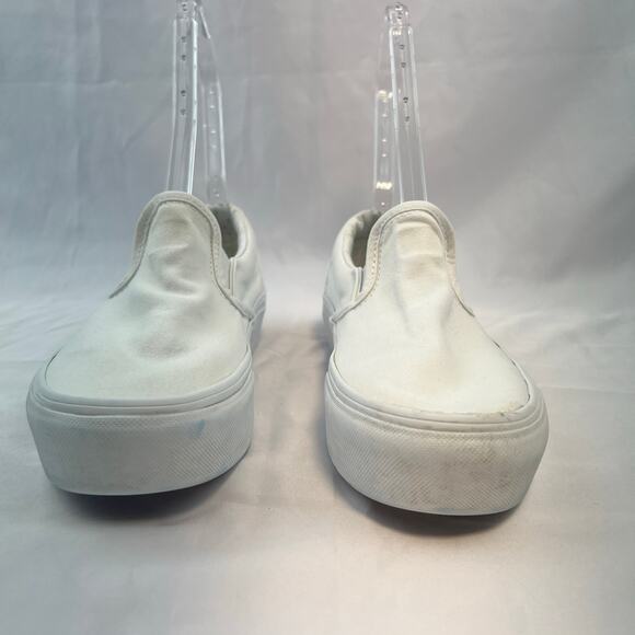 Vans Classic Slip On White Canvas Skate Shoes Men 6 Women 7.5 Streetwear Sneaker main image 8
